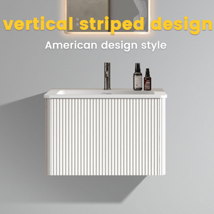 Etna 24" Striped Soft White Bathroom Vanity