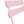 3 Pieces Patio Bistro Balcony Metal Chair Table Set - Pink
