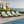 Black Iron + Teak Finish Outdoor Chaise Lounge Set with Leaf Coconut Cushion