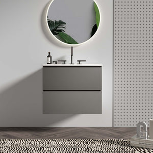 TIA 24" Wall Mount Space Grey Bathroom Vanity