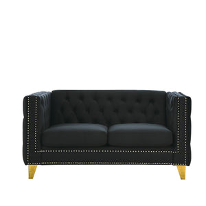 Upholstered Couch Sofa With Button Tufting For Living Room