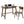 2 Piece Writing Desk Set With Chair - Brown