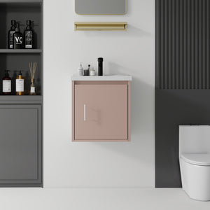 20 Inch Floating Bathroom Vanity with Sink, Soft-Close Door, Ceramic Sink, Plywood