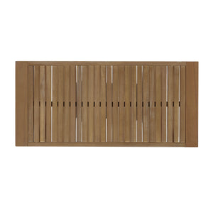 2-Piece Outdoor Gray Acacia Wood Conversation Set