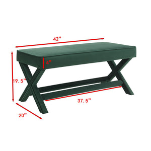 Comfort Double Bench Upholstered With X Crossed Legs