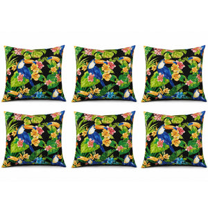 6 Pack Outdoor Pillow Covers - Water-Repellent Decorative Cushion Covers
