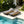 Black Iron + Teak Finish Outdoor Chaise Lounge Set