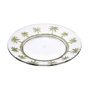 Palm Tree Design 9" Acrylic Dinner Plates (Set of 4)