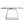Modern Luxe Full Body Mirror Entryway Table With Trapezoid Base, 360° Reflective Console, Scratch Resistant, Open Storage - Silver