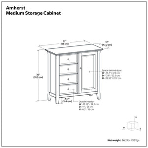 Amherst - Handcrafted Medium Storage Cabinet