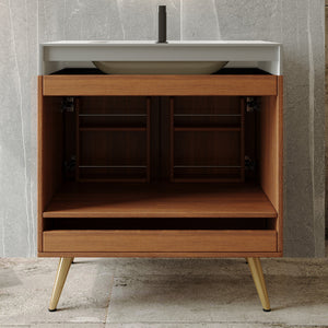 Mid-Century Free-Standing Bathroom Vanity