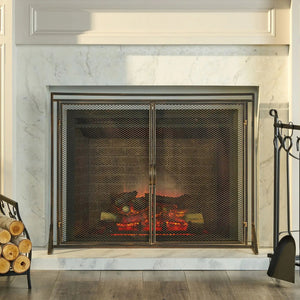 Samantha Iron Fireplace Screen 2 Door Design