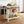 Rustic 3 Piece Stationary Kitchen Island Set With 2 Seatings, With 2 Open Shelves