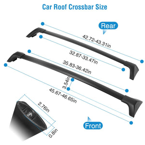 Car Roof Rack Cross Bars Aluminum Alloy Cargo Carrier Rooftop Crossbars Fit for Toyota RAV4 2019-2024 with Side Rails for Cargo Carrier Bag Kayak Bike