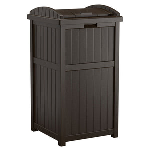 Patio Garbage Waste Trash Can Bundled w/ Patio Cooler w/ Cabinet & Wire Basket