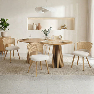 Farmhouse Style Wicker Dining Chair