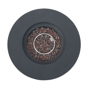 Modern Lightweight Concrete Outdoor Circular Fire Pit 50,000 BTU
