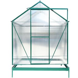 Polycarbonate house, Heavy Duty Outdoor Aluminum Walk-In House Kit With Rain Gutter, Vent And Door For Backyard Garden