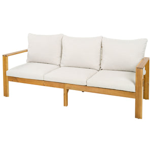 Outdoor 3pcs Acacia Sectional Patio Sofa Set