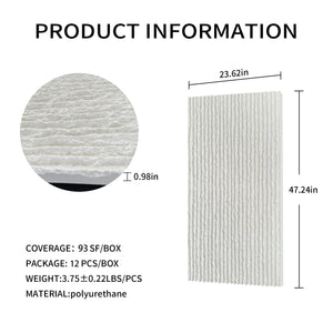 3D Faux Stone Wall Panels - 12 PCS PU Wainscoting Panel