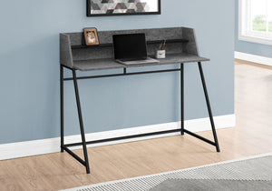 Computer Desk for Home Office with Marble Look and Storage Shelves