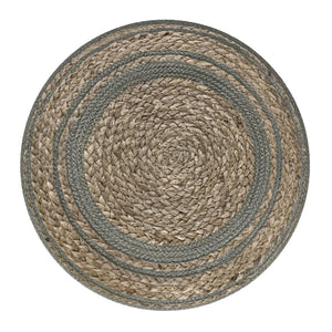 Serena - Handcrafted Round Braided Pouf