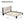 Boucle Cal King Bed Frame with Cube Headboard