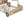 Twin Size Car Bed & Pillow, Ceiling Cloth And LED - Natural