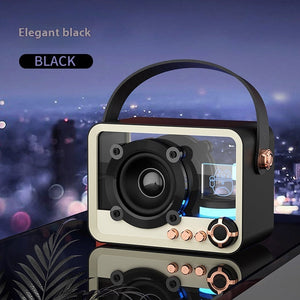 Glass Bluetooth Speaker Portable Mini Outdoor USB Charging