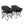 Set of 2 Oversized Camping Chairs with Side Pocket