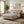 Queen Size Upholstered Floating Bed Frame with LED Lights, Khaki
