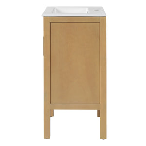 Bathroom Cabinet With Sink, Adjustable Shelf, Soft Closing Hinges - Natural Wood