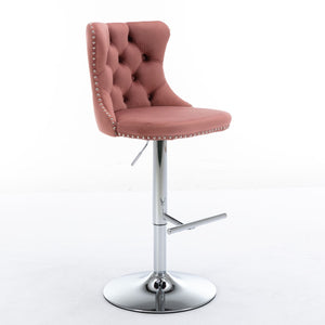 Swivel Adjustable Height Barstools Set of 2