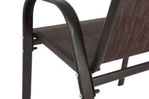 8 Piece Patio Chairs with Breathable Textilene Fabric - Brown