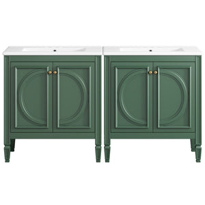 Bathroom Vanity With Sink With 2 Doors And Adjustable Shelf