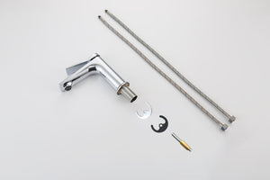 Chrome Single Hole Bathroom Faucet
