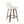 Toriano - Mid-Century Modern Counter Stool, Square Footrest (Set of 2) - Walnut / Cream