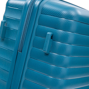14"/20"/24"/28" 4-Piece PP Spinner Wheel Luggage Set with Cosmetic Case (Blue)