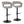 Elisa - Mid Century Modern Adjustable Barstool With Swivel & Rounded T Footrest (Set of 2)