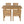 U_STYLE Farmhouse 5-Piece Outdoor Patio Dining Set with Adjustable Legs