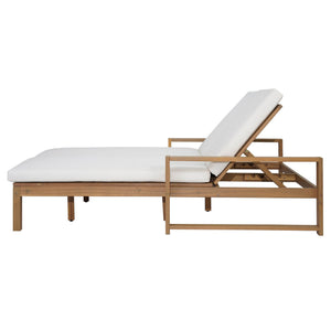 TREXM Outdoor Double Lounge Chair with 5-Position Adjustable Backrest