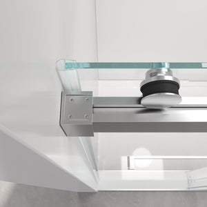 Double Sliding Frameless Soft-Close Shower Door