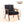Mid Century Modern Accent Chair With Solid Wood Frame And Extra Thick Backrest
