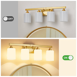 4-Light Brushed Bathroom Vanity Wall Light