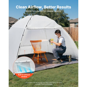 Portable Paint Booth Tent, 115.35 x 90.55 x 74 inch Painting Tent Station