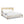 Toscana King Upholstered Cane Back Platform Bed, Antique