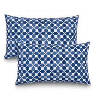 4 Pack Outdoor Lumbar Pillow with Inserts, 12x20 Inch