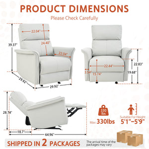 Manual Rocker Recliner Chair for Adults