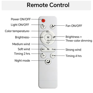 20-Inch Socket Fan Light Portable Ceiling Fan with Light and Remote