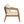 Acacia Wood Outdoor Patio Club Chair with PE Wicker Backrest & Cushions (Set of 2)